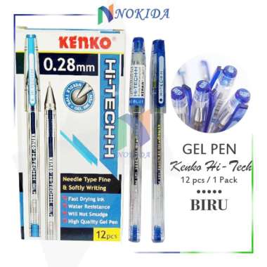 Nokida Pulpen Gel Konko Hi-Tech-H 0.28 Mm [1 Pack] / Ballpoin Pen 12 Pcs / Pena 1 Lusin / Polpen Jel