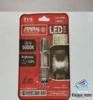 LAMPU MOTOR BOHLAM DEPAN LED FEDERAL T19 H6 WARNA PUTIH
