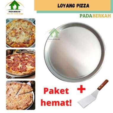 Loyang Cetakan Nampan Round Pizza Bulat Anti Lengket Alumunium 18 cm