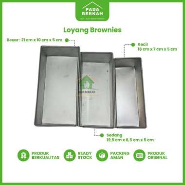 Loyang Kue Brownies Loyang Roti Sobek Loyang Roti Tawar Alumunium Set Besar