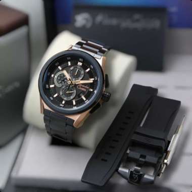 Alexandre Christie AC6654 Boxset Jam Tangan Stainless Steel Black Rosegold