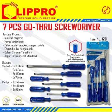 OBENG GO THRU LIPPRO 7 PCS OBENG KETOK TEMBUS 7PCS LIPRO IMPACT 7 PCS