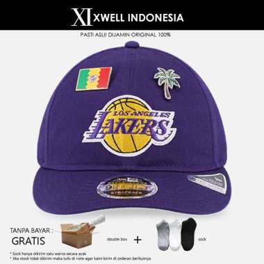 TOPI NEW ERA 9FIFTY CITY TEAMS LOS ANGELES LAKERS PURPLE RC CAP ORIGINAL S/M