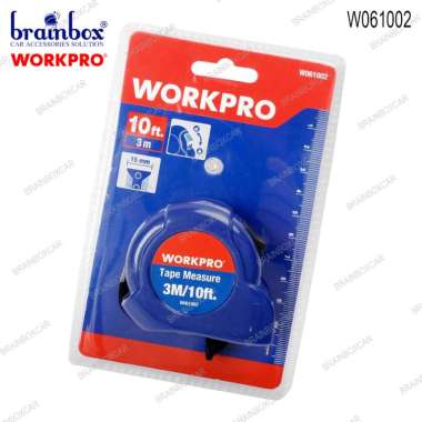 Workpro Plastic Tape Measure Meteran Biru 3 Meter