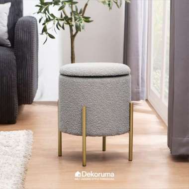 Dekoruma SADI Kursi Stool Minimalis Abu