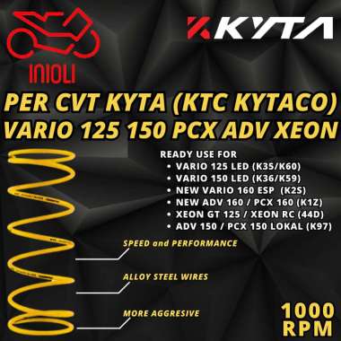 PER CVT KYTA KTC KYTACO ADV PCX VARIO 125 150 160 FI ESP LED XEON 125 XEON RC 1000 RPM K35 K60 K36 K