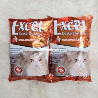 Excel Makanan Kucing 1kg 1 kg Excel Segitiga Rasa Ayam Tuna