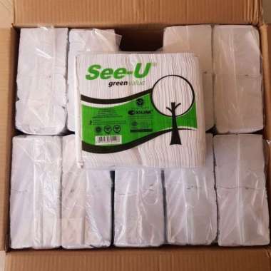 1 DUS ( ISI 20 PACK) SEE-U Tissue Facial 650g See-U Green Value / Tisu Wajah See-U 650Gram Tissu