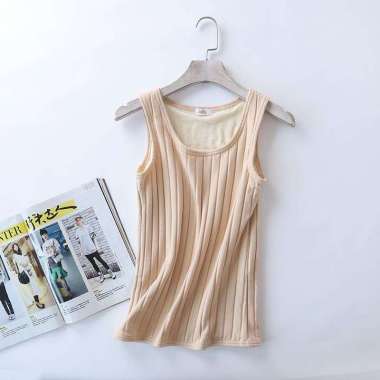 VEST TANKTOP THERMAL WANITA CREAM XXL