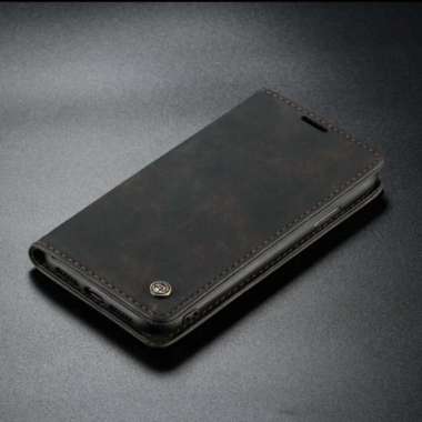 Case Realme C55 flip Case wallet leather casing Dompet Lipat Caseme Hitam