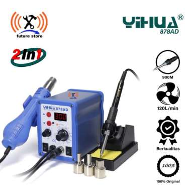 YIHUA 878AD BLOWER - HOT AIR +SOLDERING STATION 2IN1