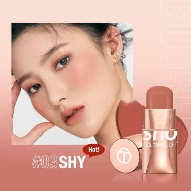O.TWO.O Makeup Blush Stick Hydrating Gloss Lip & Cheek #03 SHY
