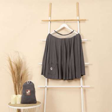 *MyBabyLand* APRON O By Mere Et Moi | Apron menyusui KATUN BAMBU Anti Bakteri Charcoal Grey