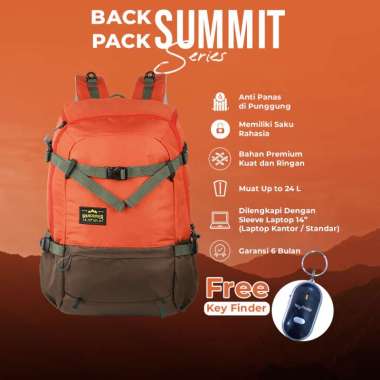 Tas Ransel Backpack Outdoor Waterproof, laptop 14 Inch, Summit Wanderer Jasper