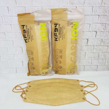 C͏A͏R͏E͏I͏O͏N͏™ Masker KF94 Earloop Hitam Putih / Masker KF 94 Care ion 4PLY isi 10PCS / Masker Mode