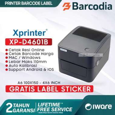 Printer Barcode Label Thermal 4" BLUETOOH / USB / WIFI - XPRINTER BI 4601 USB