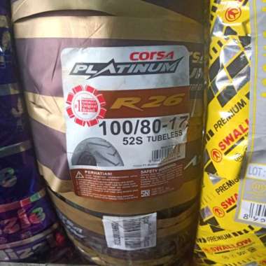 Ban Luar Motor 17 Pelek Ring 17 Corsa Platinum R 26 Tubeless 100/80-17