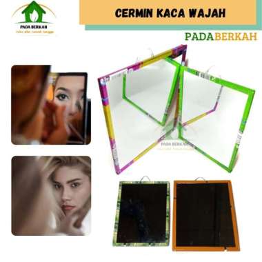 Kaca Cermin Wajah Gantung Dinding Mirror Kotak Cermin Kaca Minimalis 25 x 20 cm