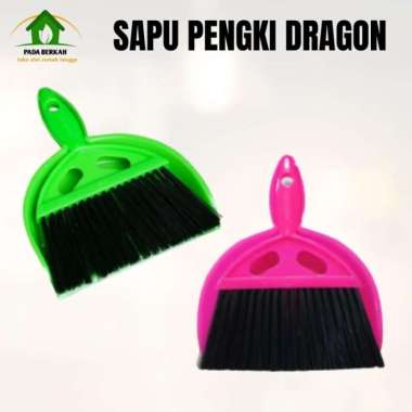 Sapu Pengki Mini Set Sapu Pengki Mobil Sapu Pengki Dragon Sapu Serok Hijau