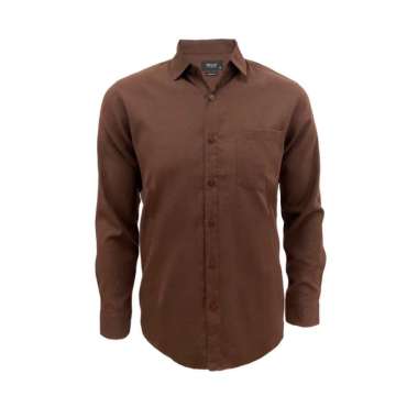 Redcliff Kemeja Pria Polos Panjang Cokelat Kopi 6BK3606J XXL