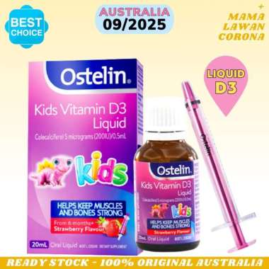 Ostelin Kids Milk Calcium Vitamin D3 Liquid 90mL Vit D Drops Drop Anak