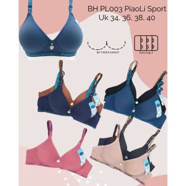 (1pcs) BH gadis BRA wanita cewek PIAOLI sport 003 tanpa kawat original TERMURAH 34 Gadis