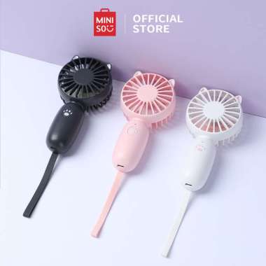 Miniso MINI FAN 500mAh - Kipas Angin Genggam Putih dengan Kapasitas Baterai 500mAh