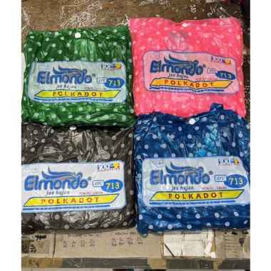 (1pcs) jas hujan dewasa ponco lengan polkadot elmondo 713 termurah All size Pink