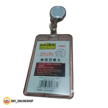 ID Card Holder / Name Tag Yoyo / Casing ID Card Acrylic 2 Sisi KEJEA Vertikal Yoyo