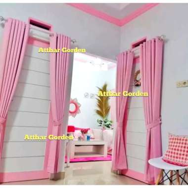 Gorden jendela Panjang 150cm 250cm Tirai 1 kaca murah Lebar 140 Ruang tamu estetik Minimalis Murah M