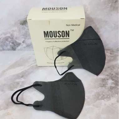 Masker Duckbill Mouson 4ply isi 50 pcs per Box emboss premium 4 ply disposable facemask Mouson 4ply 