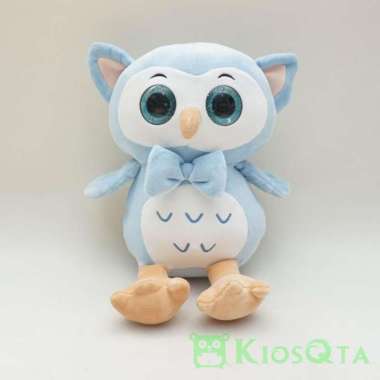 boneka owl burung hantu biru mata besar