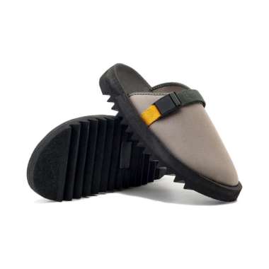 REY - Sandal Slipper Webbing Slip on Abu Pria Wanita 42 Cream
