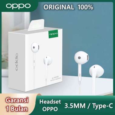 Oppo Headset MH135 Type-c - 3.5MM Original 100% Earphone Stereo Bass