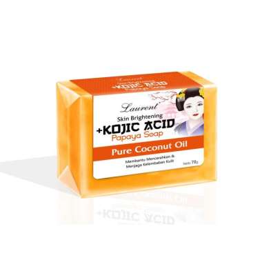 Laurent Kojic Acid Pepaya Soap Sabun Pepaya Laurent Soap 135gr