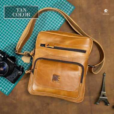 GST Tas Selempang Pria Kulit Asli Original Sling Bag Soren Untuk Kerja Kantor Multifungsi Bahan Kuli
