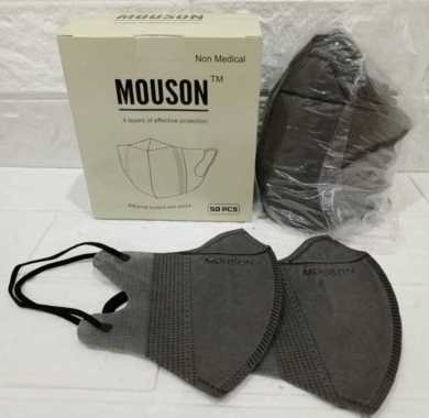 Masker duckbill 4ply Mouson isi 50 pcs Nude