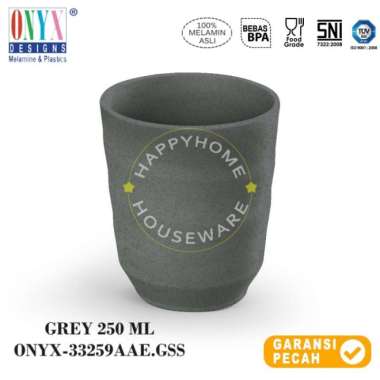 ONYX Gelas Melamin 250ml Cosmic Granit | Gelas Minum Premium Onyx GREY GRANIT