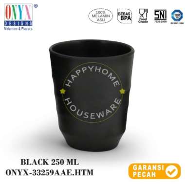 ONYX Gelas Melamin 250ml Cosmic Granit | Gelas Minum Premium Onyx BLACK GRANIT