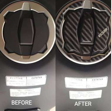 Stiker Emblem Tutup Tangki Fuelpad Carbon Karbon Kawasaki Zx 25Rr
