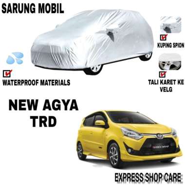 Sarung Mobil NEW AGYA TRD Silver POLOS Body Cover Agya Trd PREMIUM