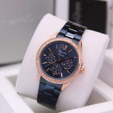 JAM TANGAN WANITA ALEXANDRE CHRISTIE ORIGINAL AC 2A46 BF BLUE ROSEGOLD