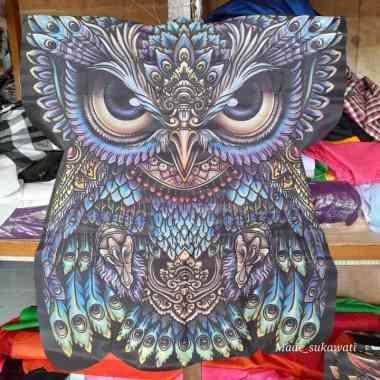 Layangan Burung celepuk printing kain printing bongkar pasang Rainbow