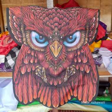 Layangan Burung celepuk printing kain printing bongkar pasang Print alis merah