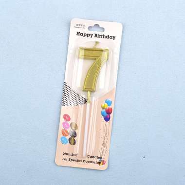 AliMaMa - LILIN ANGKA GOLD - Candle Pesta Ultah Ulang Tahun Aesthetic Birthday Party Cake Kue Lucu M