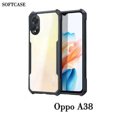 Promo Case Transparan Oppo A38 Terbaru Softcase Clear Back Cover Oppo A38 Hitam