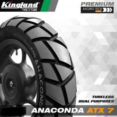 Ban luar Scoopy Kingland 100/90-12 110/90-12 Anaconda ATX 7 Free Pentil Ring 12 Tubeless Original 11