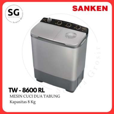 SANKEN MESIN CUCI 2 TABUNG 8 KG TW-8600RL NEW SANKEN