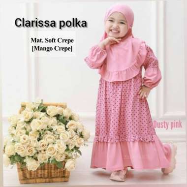 Gamis Anak Perempuan Clarissa Kids No Brand Dusty