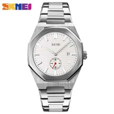 Jam Tangan Pria Analog SKMEI 9262 Silver Silver Water Resistant 30M